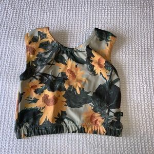 Sunflower dance top/ sports bra